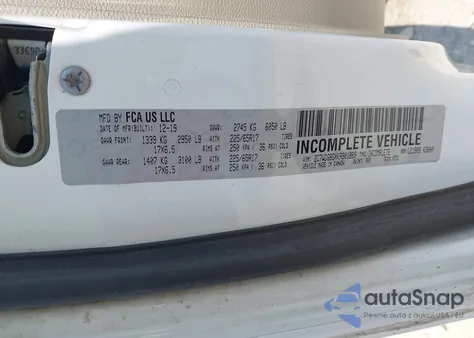 2019 Dodge Grand Caravan Se z USA, uszkodzony, nr VIN 2C7WDGBGXKR801869